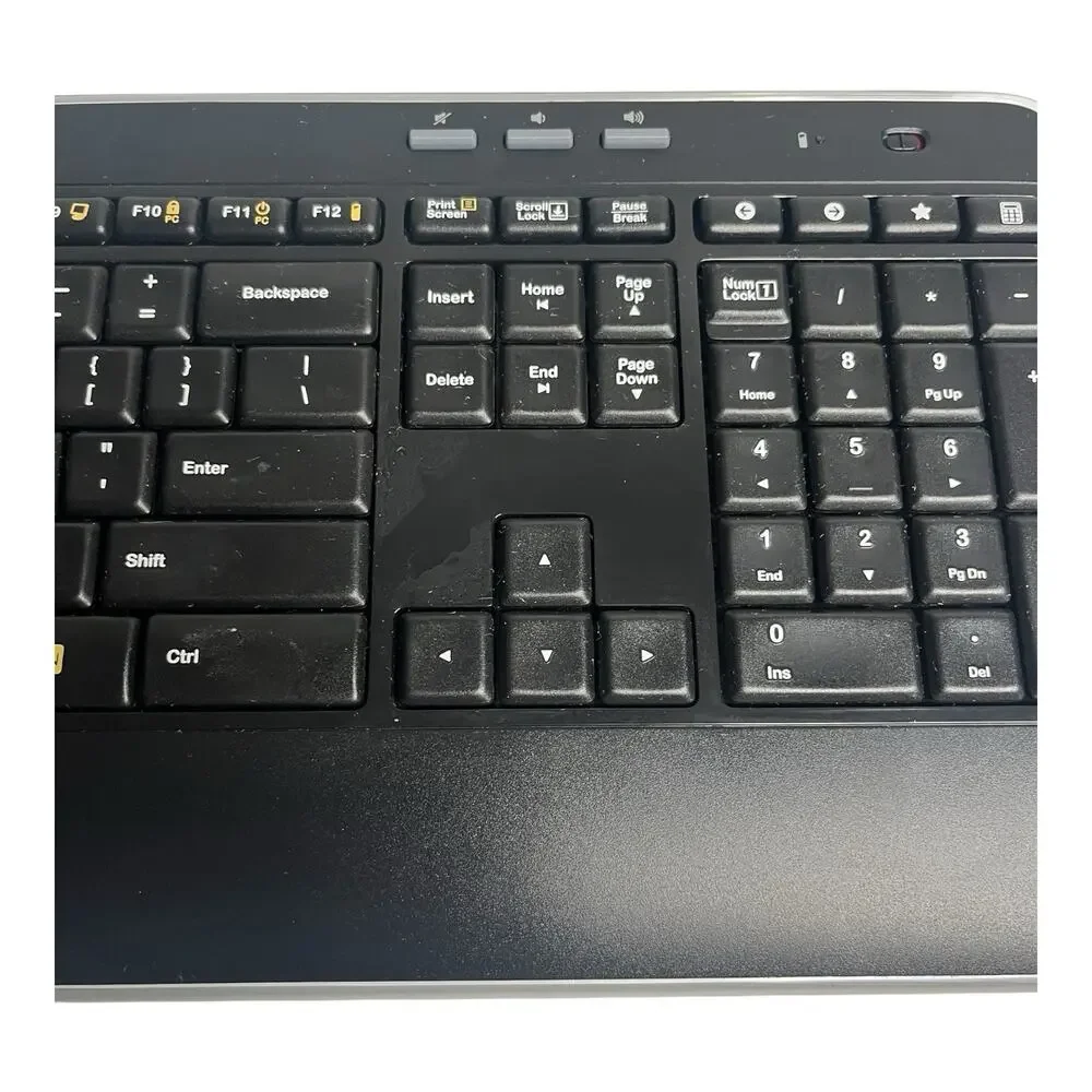Logitech K520 Wireless Keyboard NO RECEIVER Black & M510 Mouse & Receiver **READ